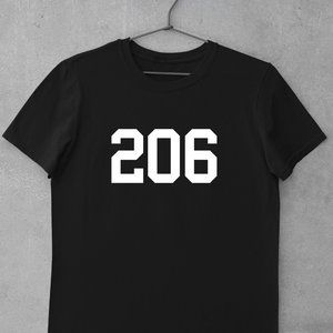 Seattle Washington Shirt, 206, WA